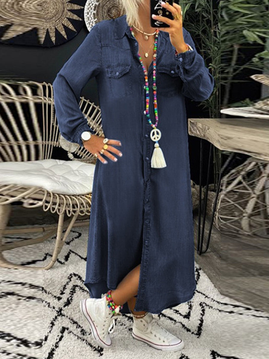 Helen | Casual og Elegant Denimbeklædningskjole