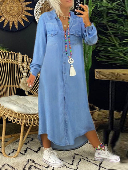 Helen | Casual og Elegant Denimbeklædningskjole