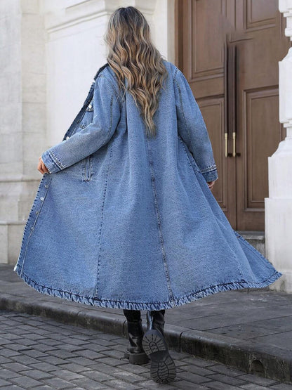 Maya | Lang og elegant denimjakke