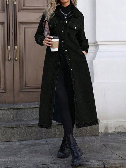 Maya | Lang og elegant denimjakke