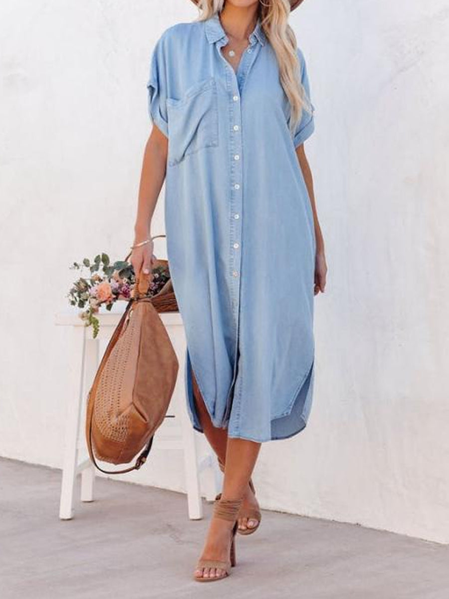 Karen | Let denim kjole skjorte