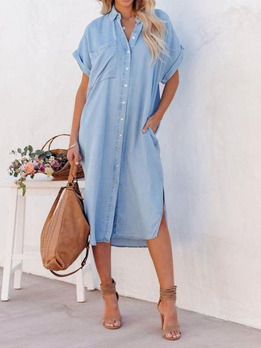 Karen | Let denim kjole skjorte