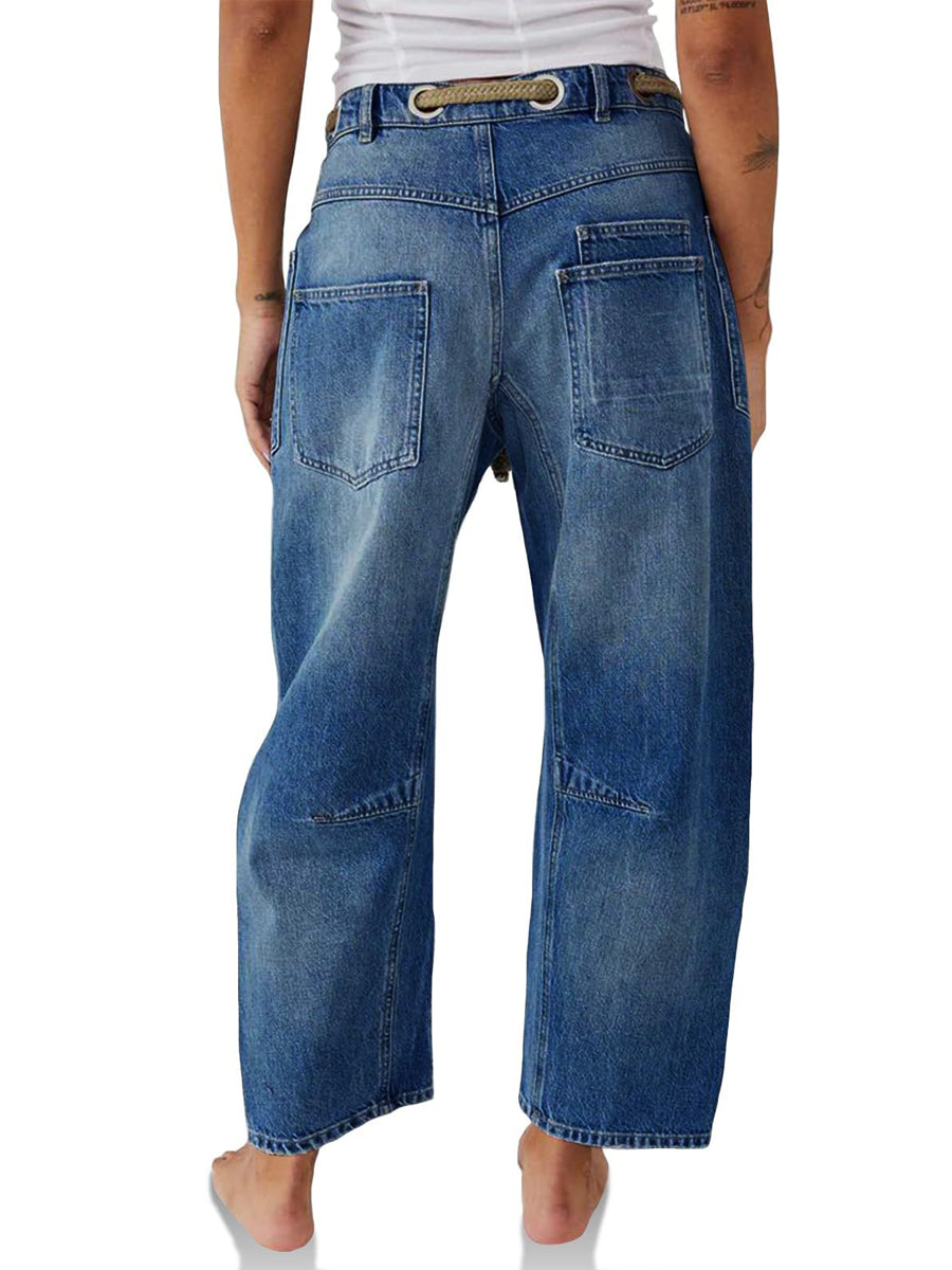 Margaret | Jeans Patchwork med Snor