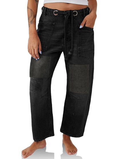 Margaret | Jeans Patchwork med Snor
