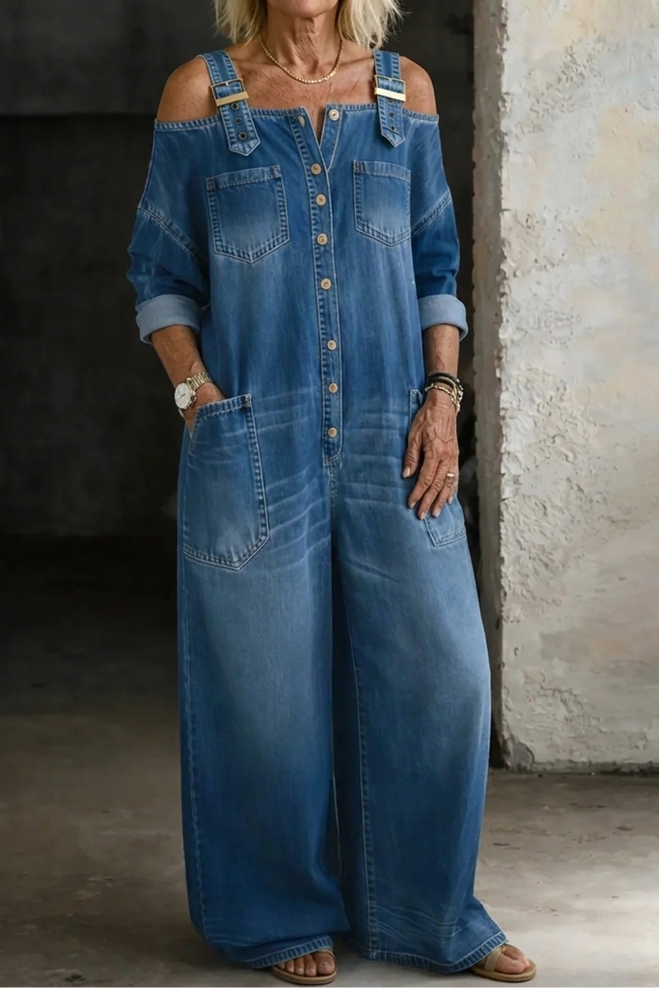 Sophia | Mono i denim uden stropper
