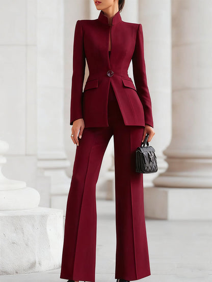 Whitney | Kvinders Fitted Langærmet Blazer Suit Sæt